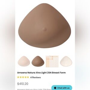 Amoena Natura Xtra Light 2SN Breast Form size 10
